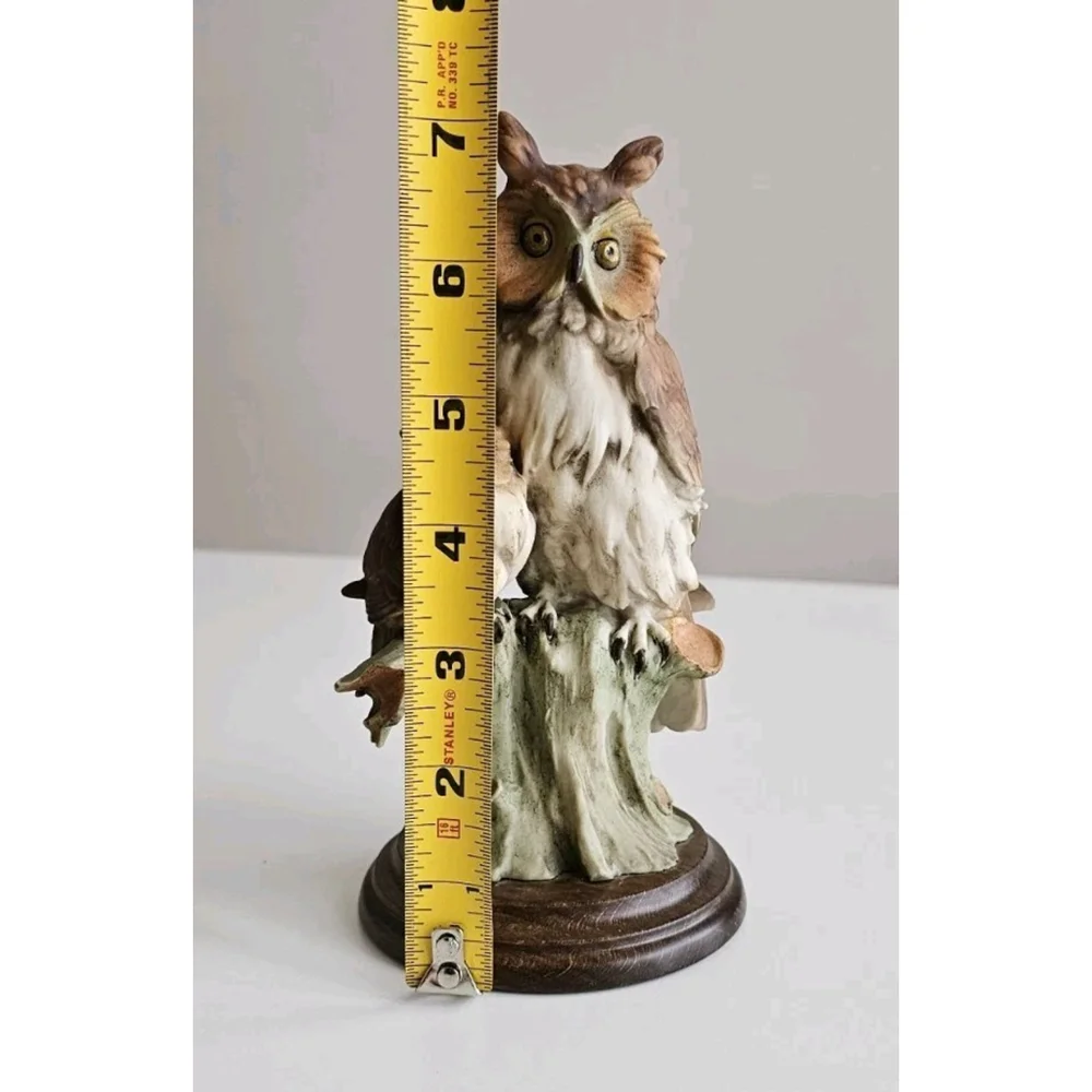 Giuseppe Armani Owl & Owlet Figurine Capodimonte Style Italy – Vintage Porcelain - Picture 15 of 16